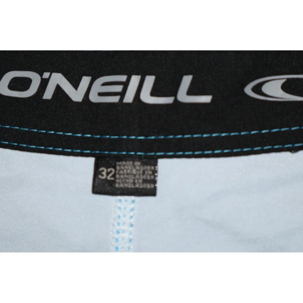 O'Neill Board Shorts Mens 32 Blue Striped Surfing Swim Trunks